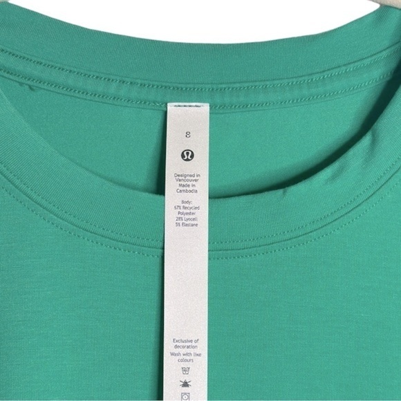 Lululemon Relaxed-Fit Green Running Lightweight T-Shirt Women’s Size 8 - Picture 6 of 10